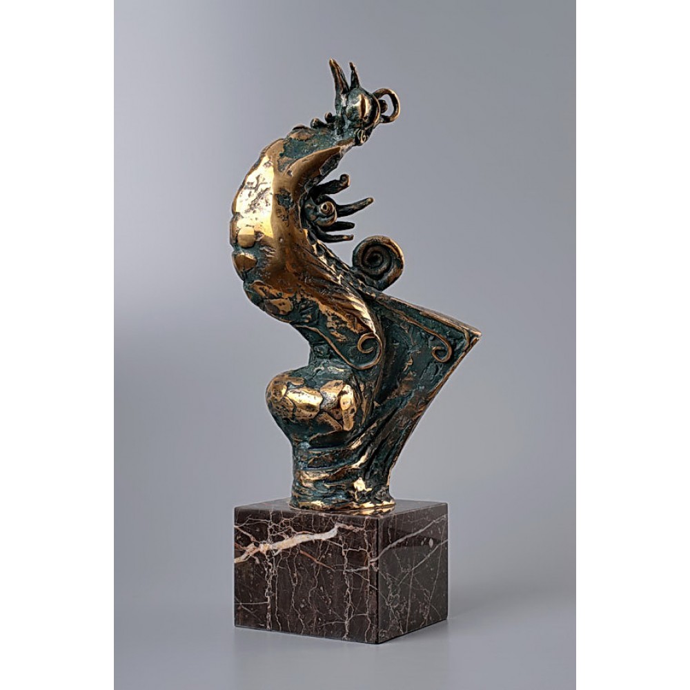 Căpcăun - sculptură în bronz, artist Liviu Bumbu